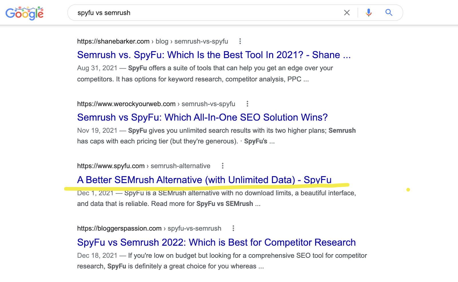 BoFu content like this example from a SaaS company can bring in targeted search engine traffic.