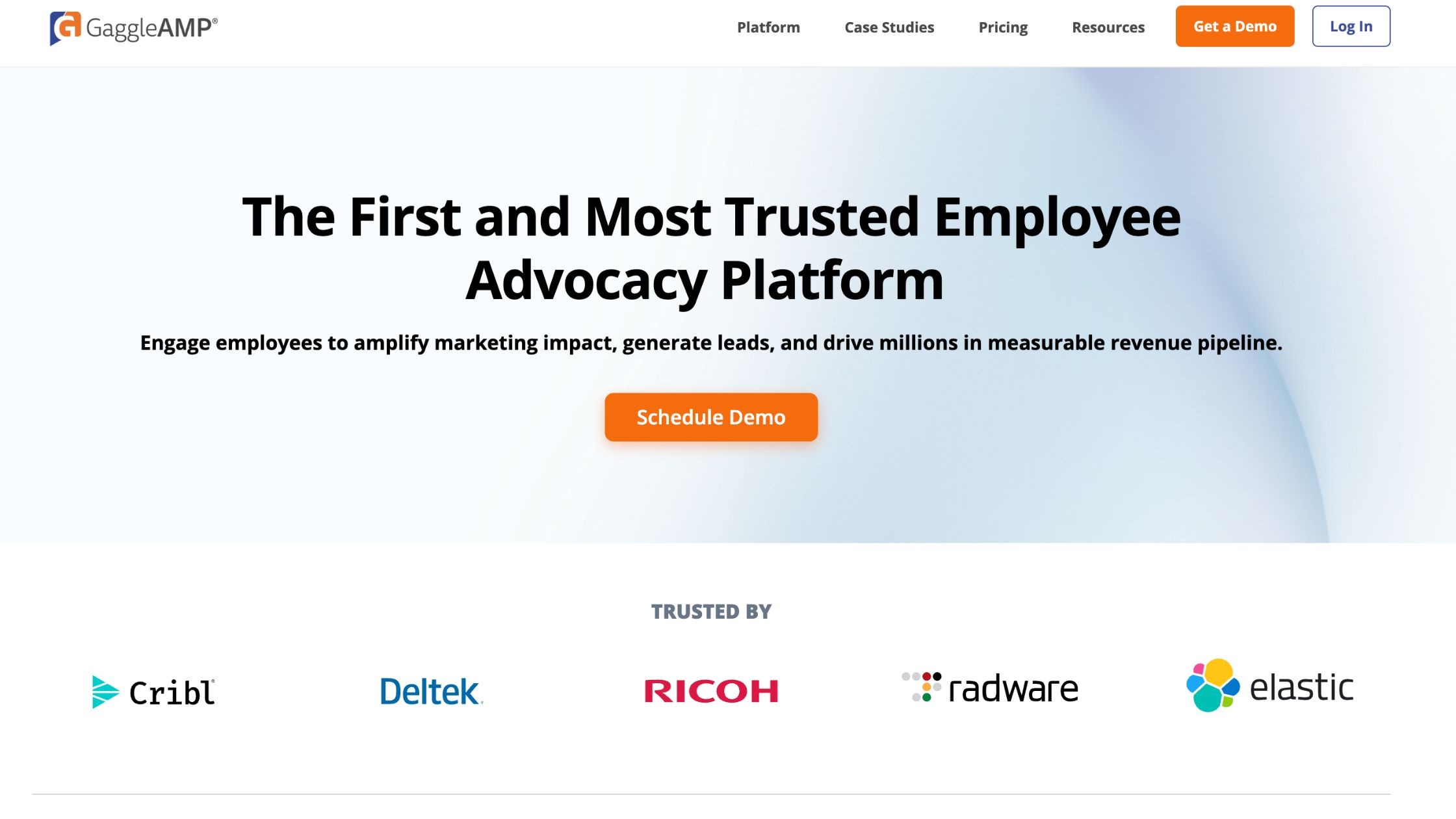 GaggleAMP home page screenshot