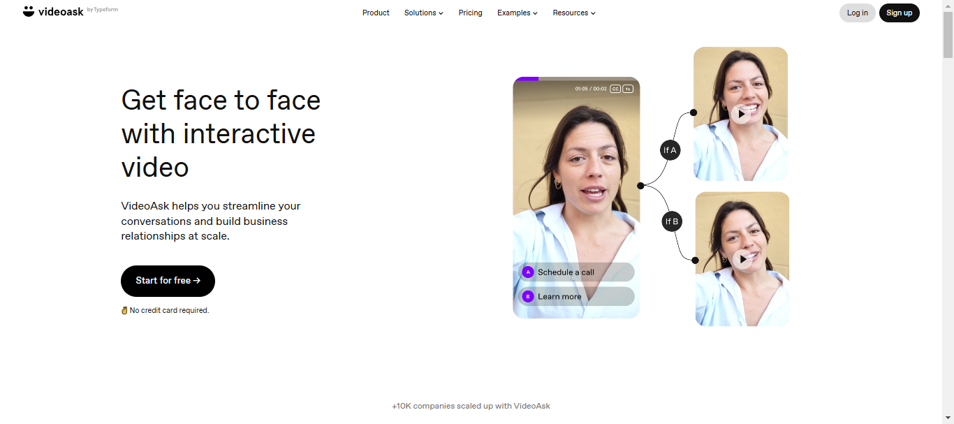 Screenshot of VideoAsk